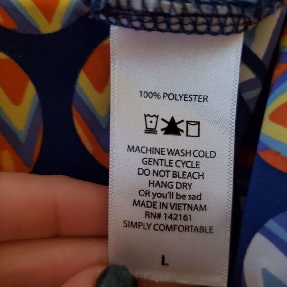 Lularoe large women's geometric lindsey cardigan - Picture 6 of 7